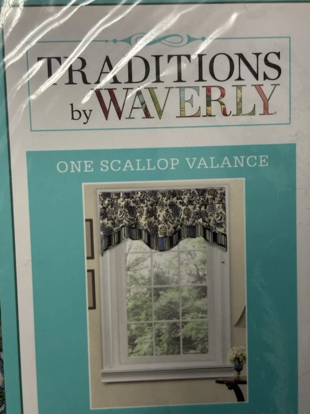 Traditions by Waverly Navarra Antique Scallop Valance Rod Pocket 52